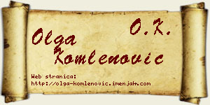 Olga Komlenović vizit kartica
